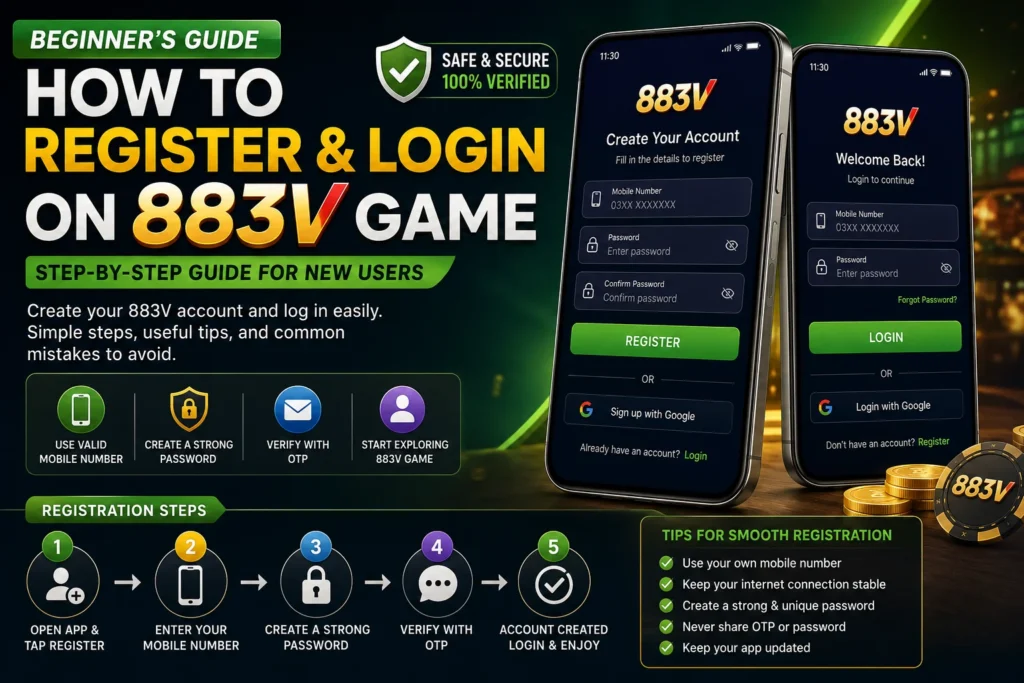 883v game register and login