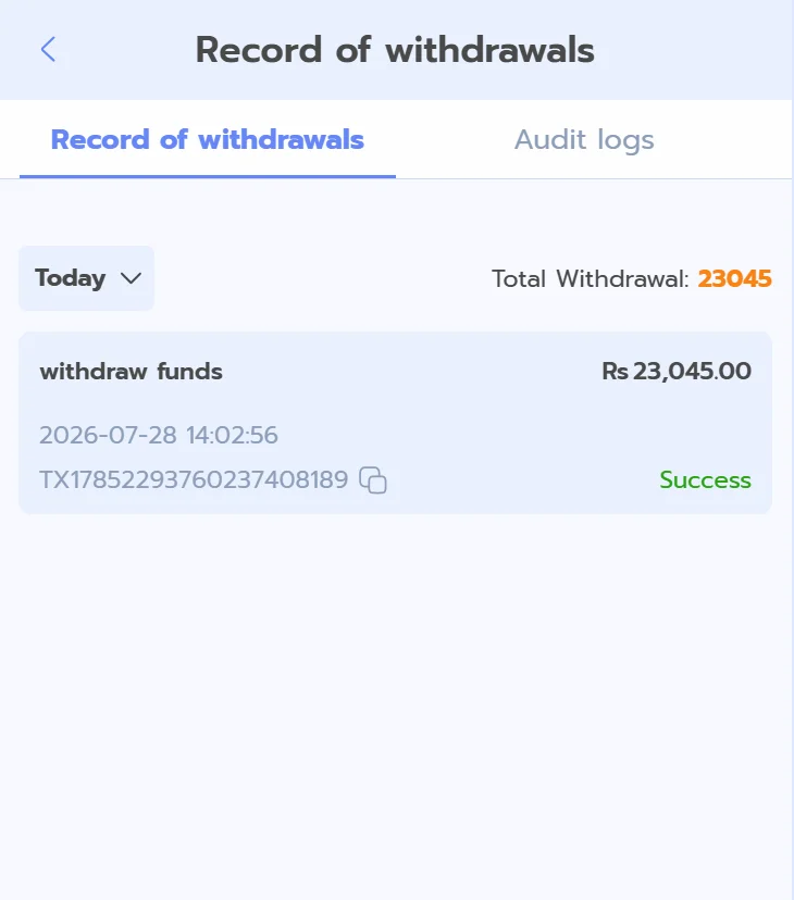 883v game withdrawal proof screenshot